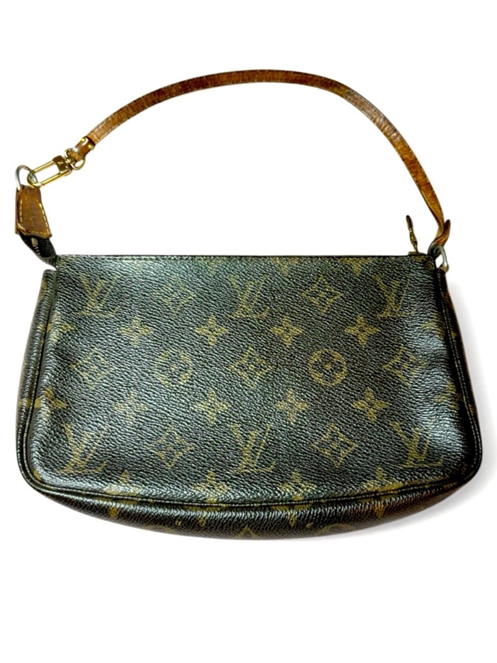 Louis Vuitton Pochette Accessoires Monogram Shoulder Bag Mini Brown Canvas